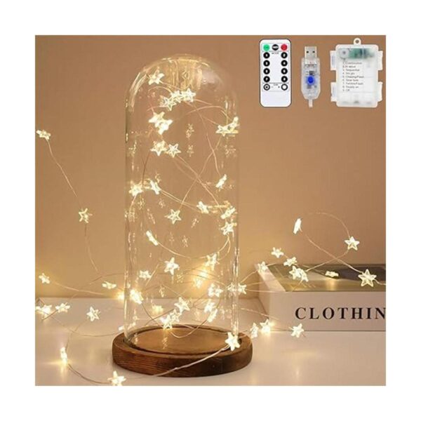 Guirnalda de luces de estrella de 40 luces LED decorativas