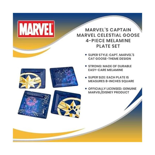 Marvels Captain Marvel Celestial Goose Juego de platos
