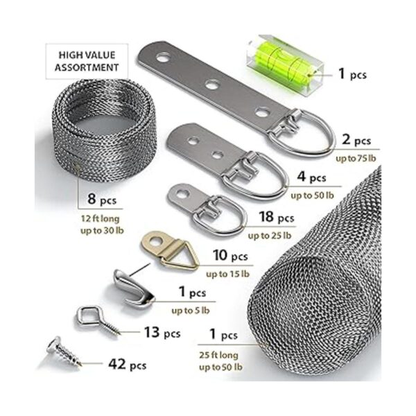 Kit de 100 piezas de alambre para colgar en forma de D