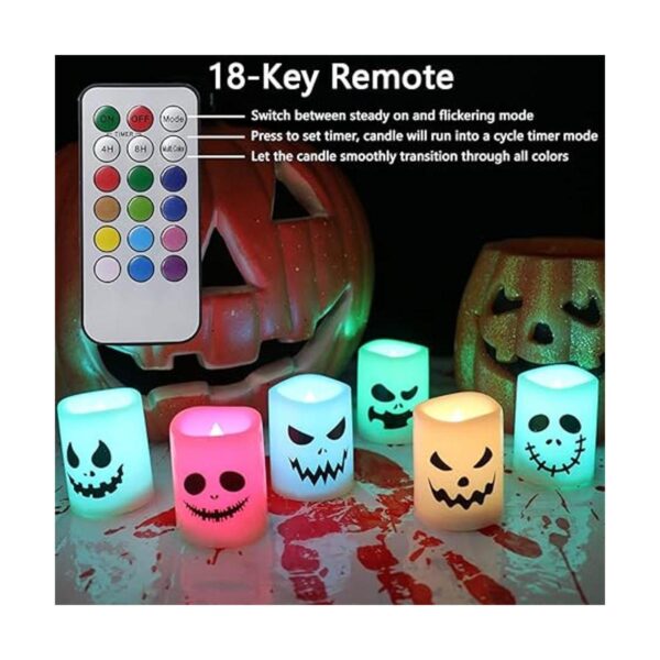 GenSwin Velas sin llama de Halloween con temporizador_2