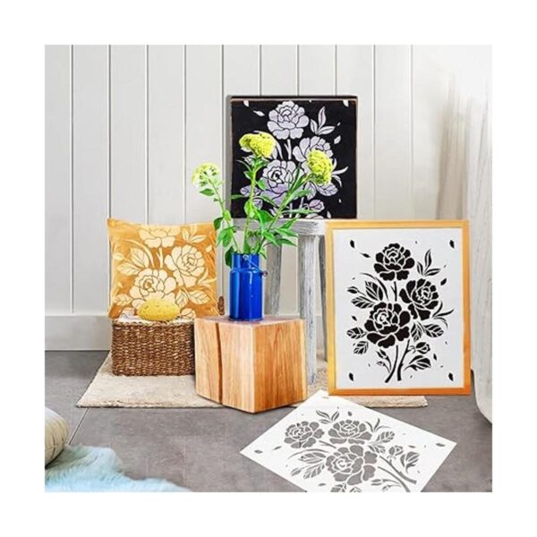 GSS Designs Plantillas de rosas grandes para pintar sobre_3