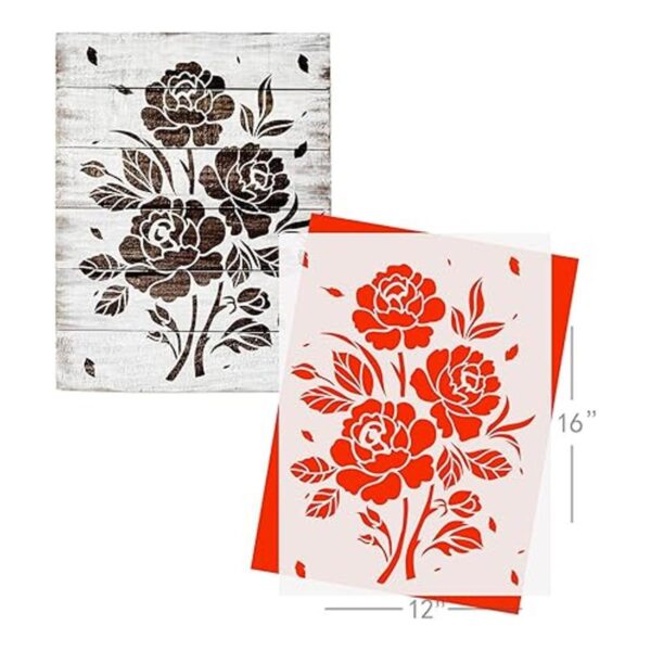 GSS Designs Plantillas de rosas grandes para pintar sobre_2