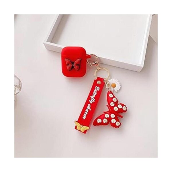 Heniu Funda para Airpod funda de silicona de mariposa 3D_2