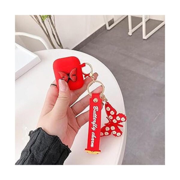 Heniu Funda para Airpod funda de silicona de mariposa 3D_3