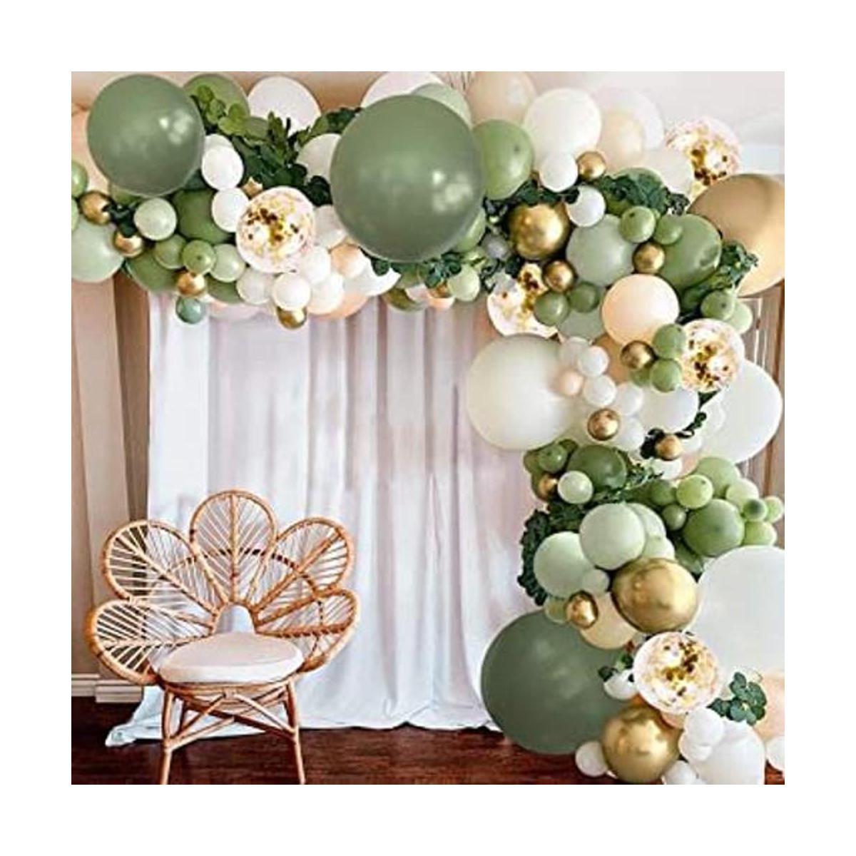 Kit de guirnalda de globos de eucalipto verde salvia 131