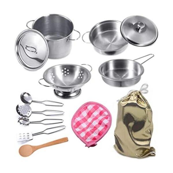 Mini juguetes de cocina de acero inoxidable juguetes de