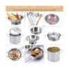 Mini juguetes de cocina de acero inoxidable juguetes de