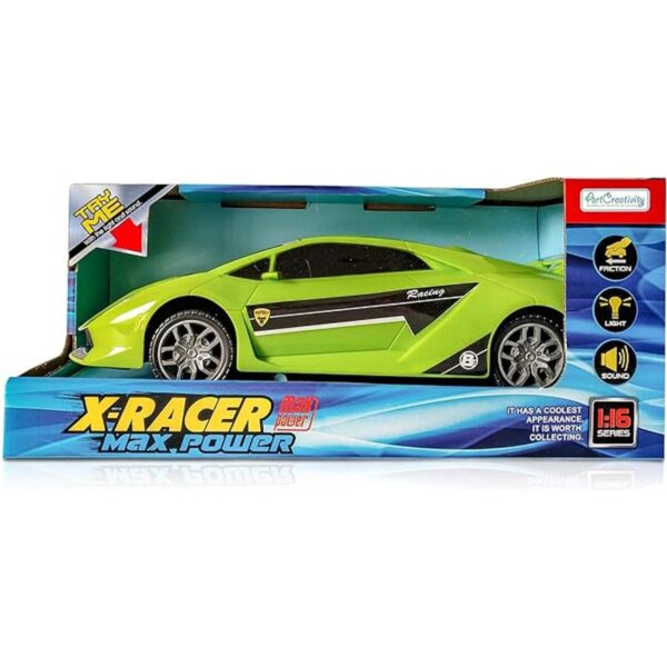 ArtCreativity Green Racer Car con luces y sonidos auto