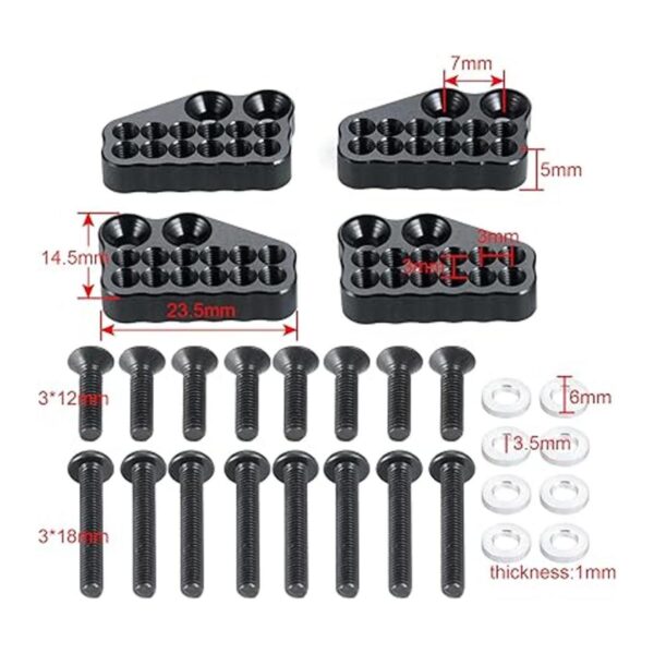 4 aros de metal amortiguador de choque para coche de oruga_5