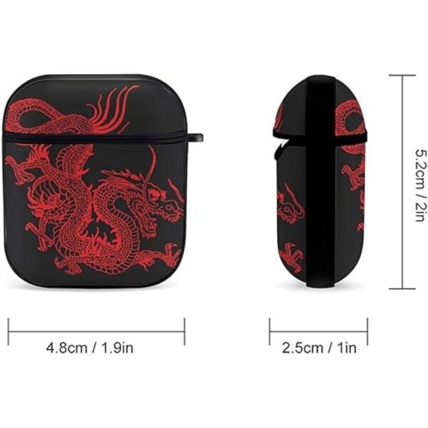 Funda para Airpods de dragón chino rojo para Apple AirPods_2