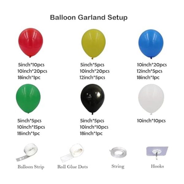 Kit de 134 guirnaldas de globos de bricolaje rojo_2