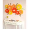 Fonder Mols Flores de papel de seda de color amarillo y