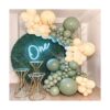 Kit de arco de guirnalda de globos de color verde salvia_3