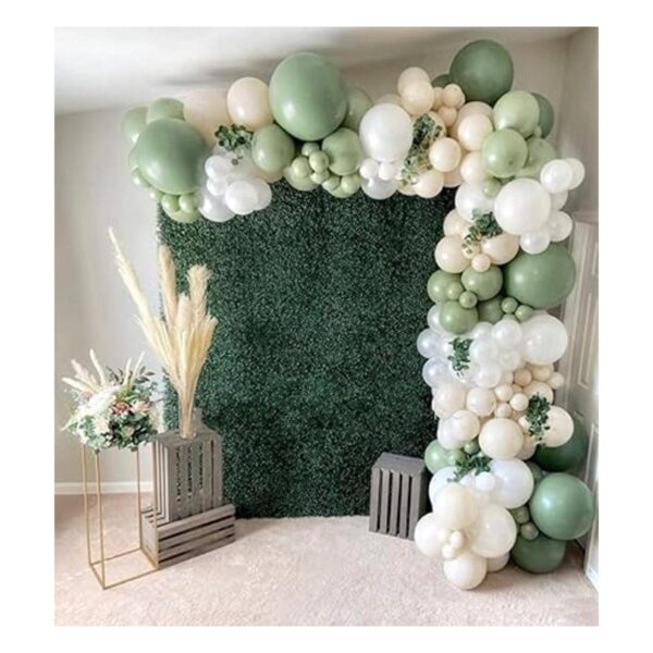 Kit de arco de guirnalda de globos de color verde salvia_2