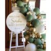 Kit de arco de guirnalda de globos de color verde salvia_6