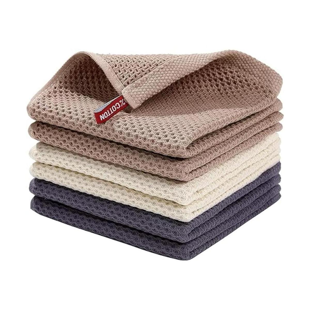 Homaxy Trapo de cocina 100 algodón tejido gofre ultra