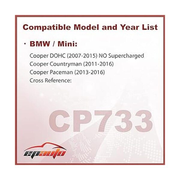 EPAuto CP733 CF10733 Reemplazo para BMWMini filtro de_2