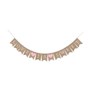 Love is Sweet Burlap Banner Love is Sweet Decorations