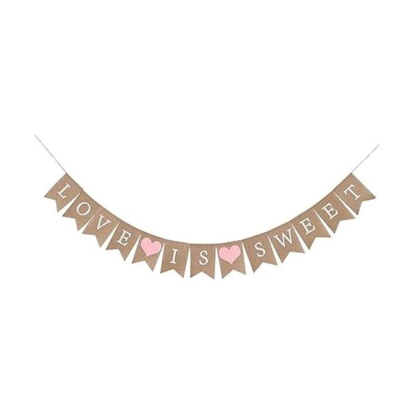Love is Sweet Burlap Banner Love is Sweet Decorations