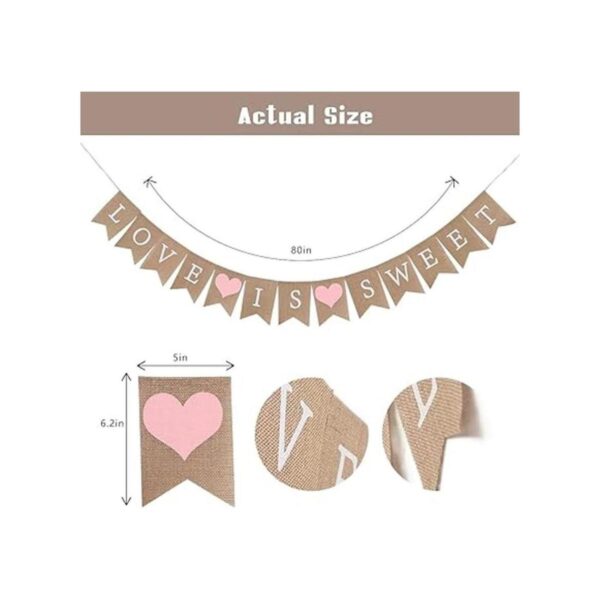 Love is Sweet Burlap Banner Love is Sweet Decorations