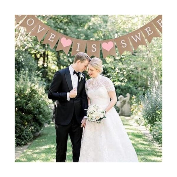 Love is Sweet Burlap Banner Love is Sweet Decorations