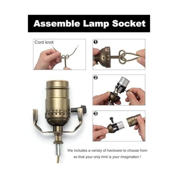 Kit de luz de lámpara latón antiguo_4