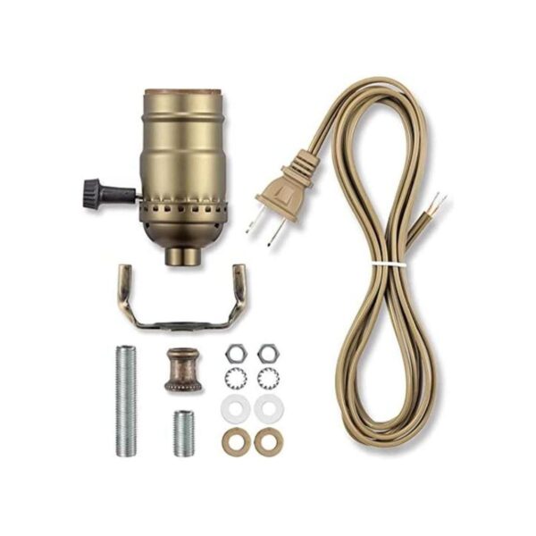 Kit de luz de lámpara latón antiguo_1