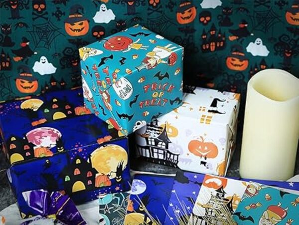 Hoja de papel de regalo de Halloween de 20 x 28 pulgadas_6