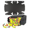 GUIFIER Paquete de 25 cajas de regalo negras con asas para