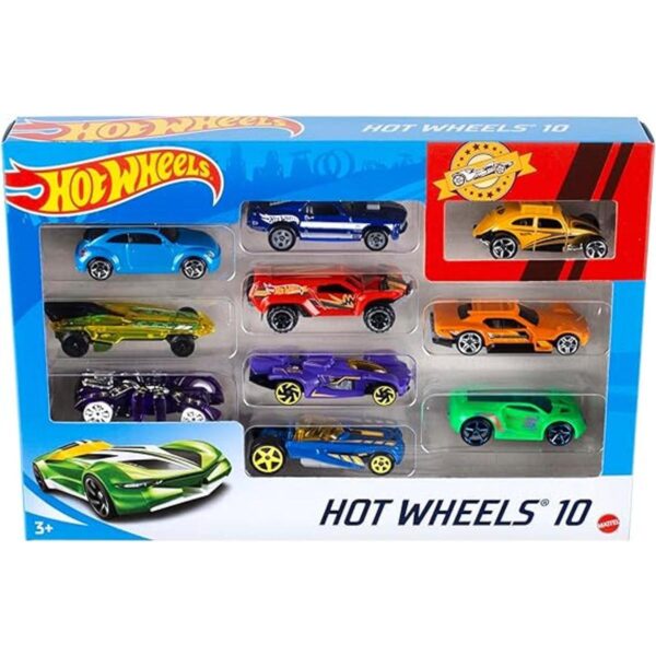 Hot Wheels Paquete de 10 automóviles los estilos pueden_3