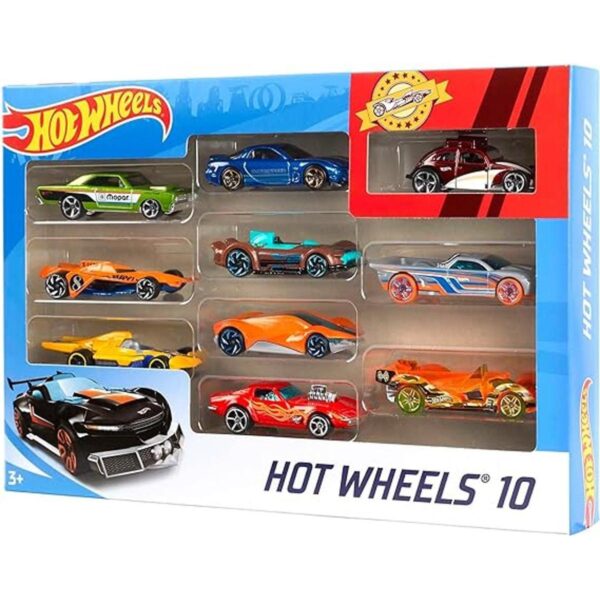 Hot Wheels Paquete de 10 automóviles los estilos pueden_5