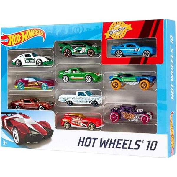 Hot Wheels Paquete de 10 automóviles los estilos pueden_4