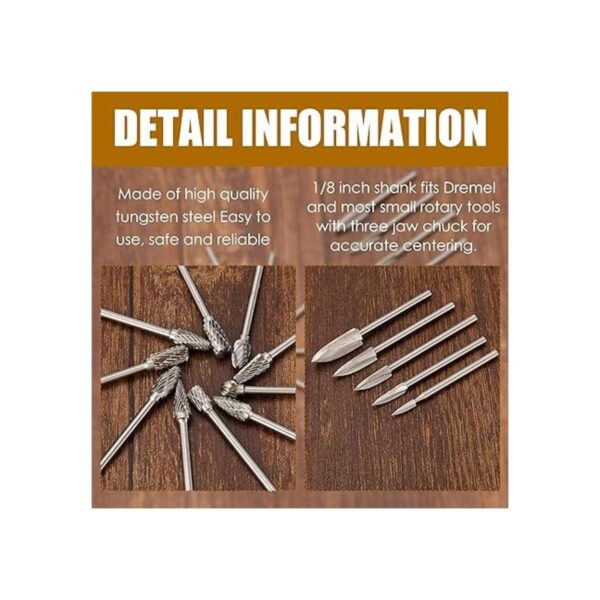 Juego de 15 brocas para tallado y grabado de madera de