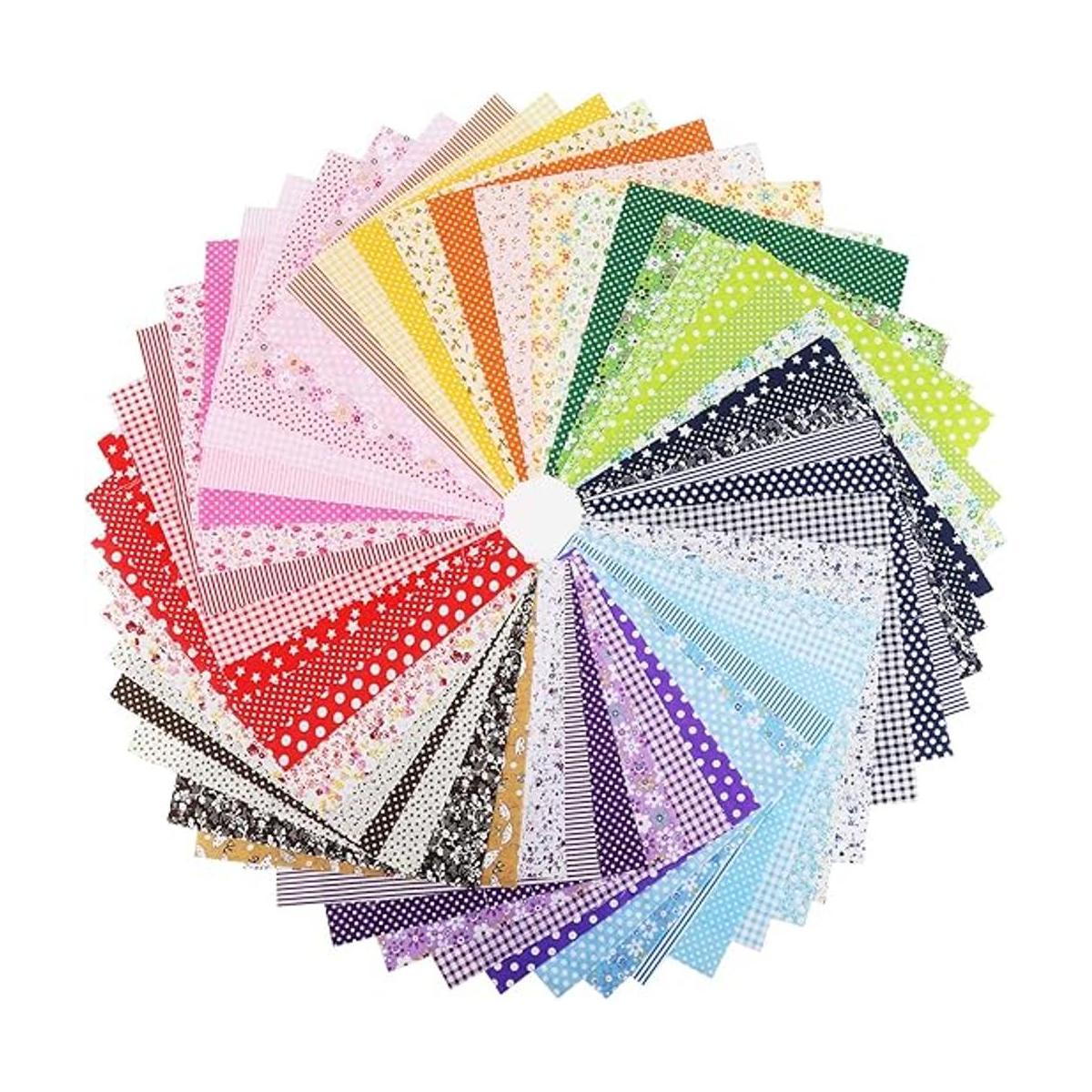 Konsait 56 piezas de tela multicolor de 10 x 10 pulgadas