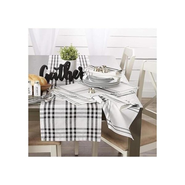 DII Home Sweet Farmhouse Colección de mesa a cuadros 40_5