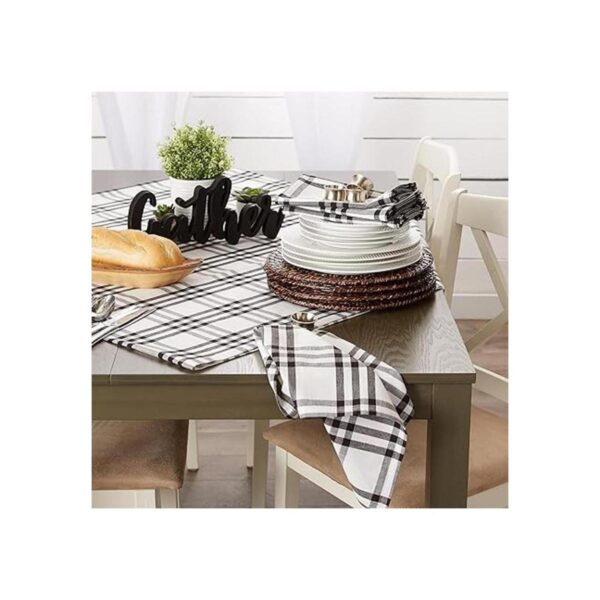 DII Home Sweet Farmhouse Colección de mesa a cuadros 40_4