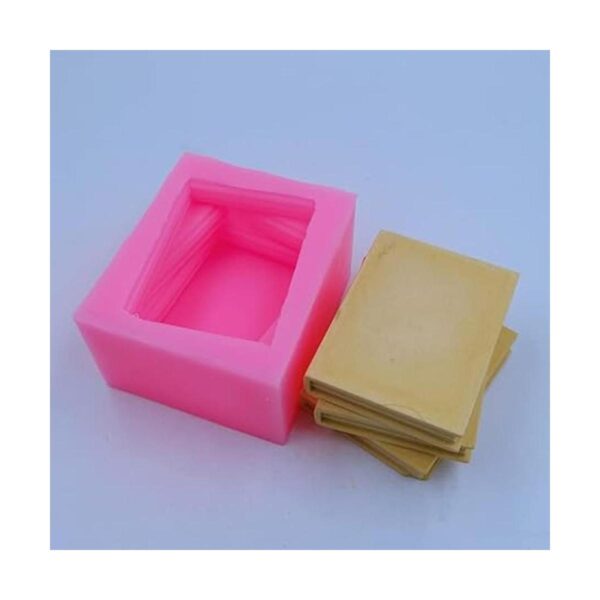 Molde de jabón de libro 3D hecho a mano vela cera_6