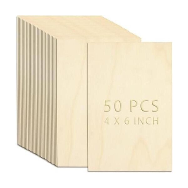 Jyongmer 50 piezas de madera sin terminar hojas de madera