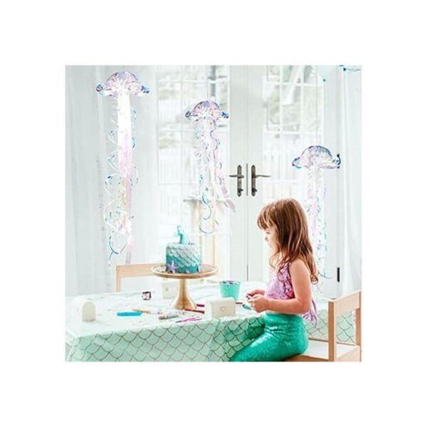 Kit de medusas iridiscentes con purpurina para decoración_2