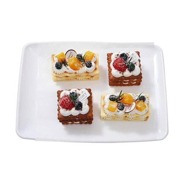 N9R 10 bandejas de plástico blanco para servir Platos_4