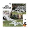 DAZONGE Decoración gigante de tela de araña de Halloween_6