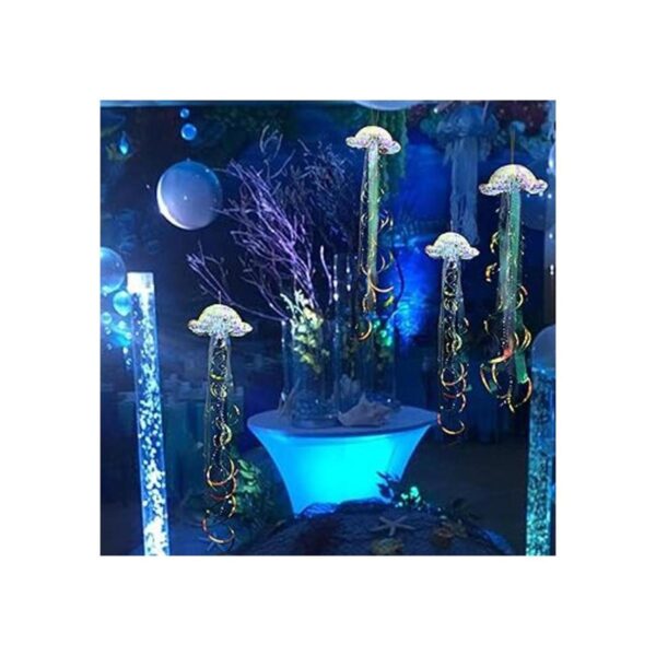 Kit de medusas iridiscentes con purpurina para decoración_6