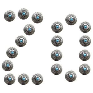 Duolai 20pcs Faux Turquesa Tallado Encaje Monederos Cuero_1
