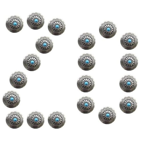 Duolai 20pcs Faux Turquesa Tallado Encaje Monederos Cuero_1