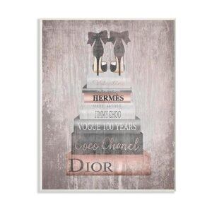 The Stupell Home Decor Collection Book Stack Heels Placa_1