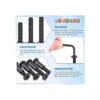Glarks Kit de pernos de tapa hexagonal negros de 121_4