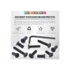 Glarks Kit de pernos de tapa hexagonal negros de 121_3