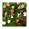 Juego de 40 figuras de mini perro juguete realista