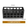 Contenedor de almacenamiento de cubiertos de madera para