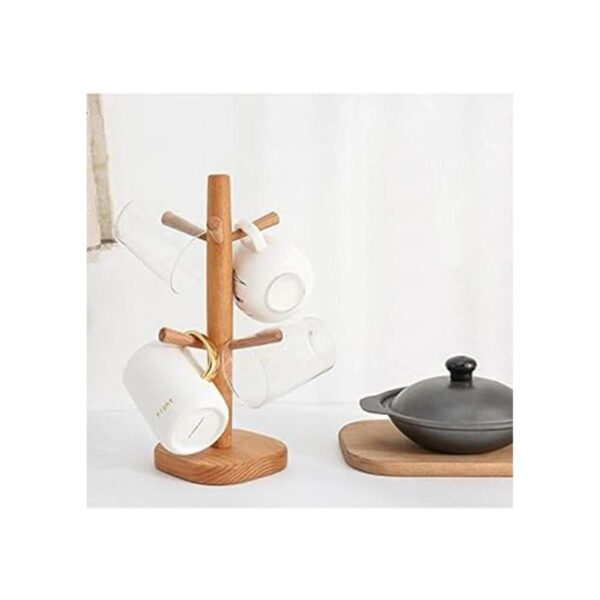 Hooshion Soporte para tazas de madera soporte para tazas